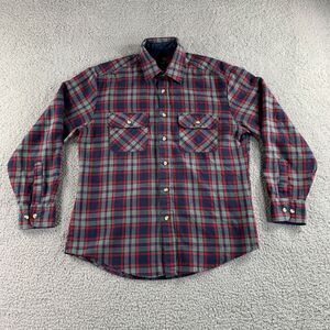 NEW Vintage High Sierra Mervyns Shirt Mens Medium Plaid Flannel Shacket Outdoors